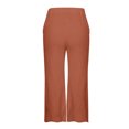 thumbnail image 5 of Jsaierl Women's Elastic Waist Wide Leg Lounge Capris with Pockets, Solid Color, Plus Size, 5 of 5