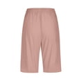 thumbnail image 5 of Timegard Womens Plus Size Shorts Elastic Waisted Drawstring Lightweight Casual Knee Length Shorts with Pockets, 5 of 5