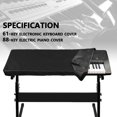 thumbnail image 3 of EIGTHTAIL Housse Antipoussière pour Clavier de Piano 88 Touches Housse Antipoussière pour Piano Numérique Protecto avec Cordon de Serrage Extensible Tissu Imperméable Noir, 3 of 11