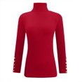 thumbnail image 5 of Pitauce Chandail de Base Ajusté pour Femmes Automne Hiver à Col Roulé Décontracté en Tricot Chandails Extensibles Chandail Décontracté Jumper Hauts, 5 of 5