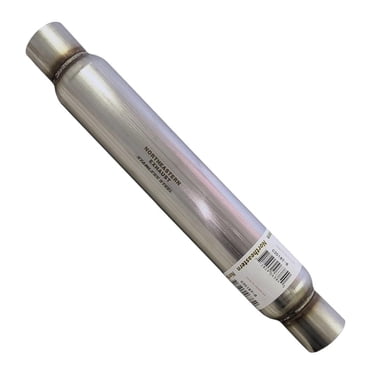 Colt Exhaust | Stainless Steel 2.5" Inches Straight Universal Glasspack Muffler Resonator (2.5" ID/OD x 23" Long) | Automotive Replacement Part