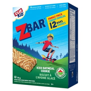 CLIF KID ZBAR, Barres de snack pour l'énergie biologique, cookie d'avoine glacé