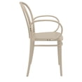 thumbnail image 4 of Compamia Victor XL Resin Outdoor Arm Chair Taupe, 4 of 5