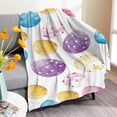 thumbnail image 2 of Easter Blanket Easter Eggs Blanket Flannel Digital Printed Conditioning Blanket Nap Blanket, 2 of 7