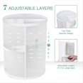 thumbnail image 3 of 360 Rotating Makeup Organizer,DIY Adjustable Holder,Foldable Cosmetic Storage Display Box,1 * Makeup box, 3 of 7