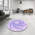 thumbnail image 4 of Ahgly Tapis d'Intérieur Lavable en Machine Carré Transitionnel Mimosa Violet, 8 Pieds Carré, 4 of 7