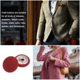 thumbnail image 5 of Unique Bargains 10pcs 24L Fabric Cloth Covered Button 15mm Round Metal Shank Sewing Buttons for Suits Dress Blouses, Red, 5 of 5