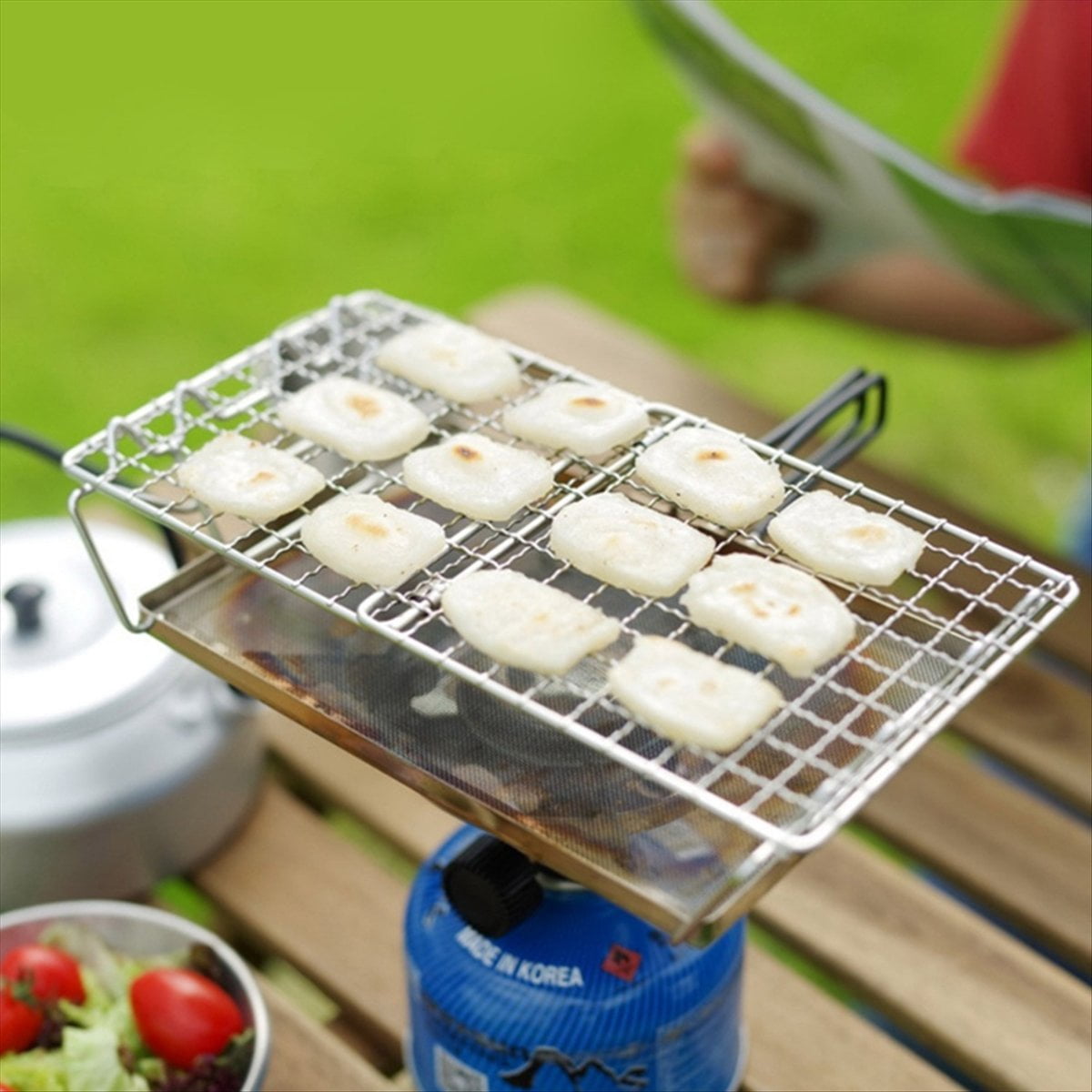 Stainless Steel Toaster Rack Folding Bread Heaters Camping Adventure Bread Toaster Tray Adjusted Steel Folding Grill