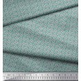 thumbnail image 2 of Soimoi Poly Georgette Fabric Leaves & Floral Block Print Fabric by The Yard 52 Inch Wide, 2 of 3