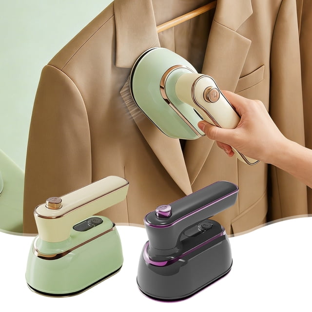Folding Electric Iron For Both Wet and Dry Use Foldable Handheld Garment Steamer Portable Travel Iron for Wet and Dry Use Fast Heating Green (Green,1Pc) by JASKFLY