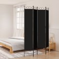 thumbnail image 1 of vidaXL 4-Panel Room Divider Black 160x220 cm Fabric, 1 of 5