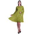 thumbnail image 2 of Moomaya Robe d'Été Fluide à Manches Longues Imprimée pour Femmes, Longueur Genou, Évasée, 2 of 6
