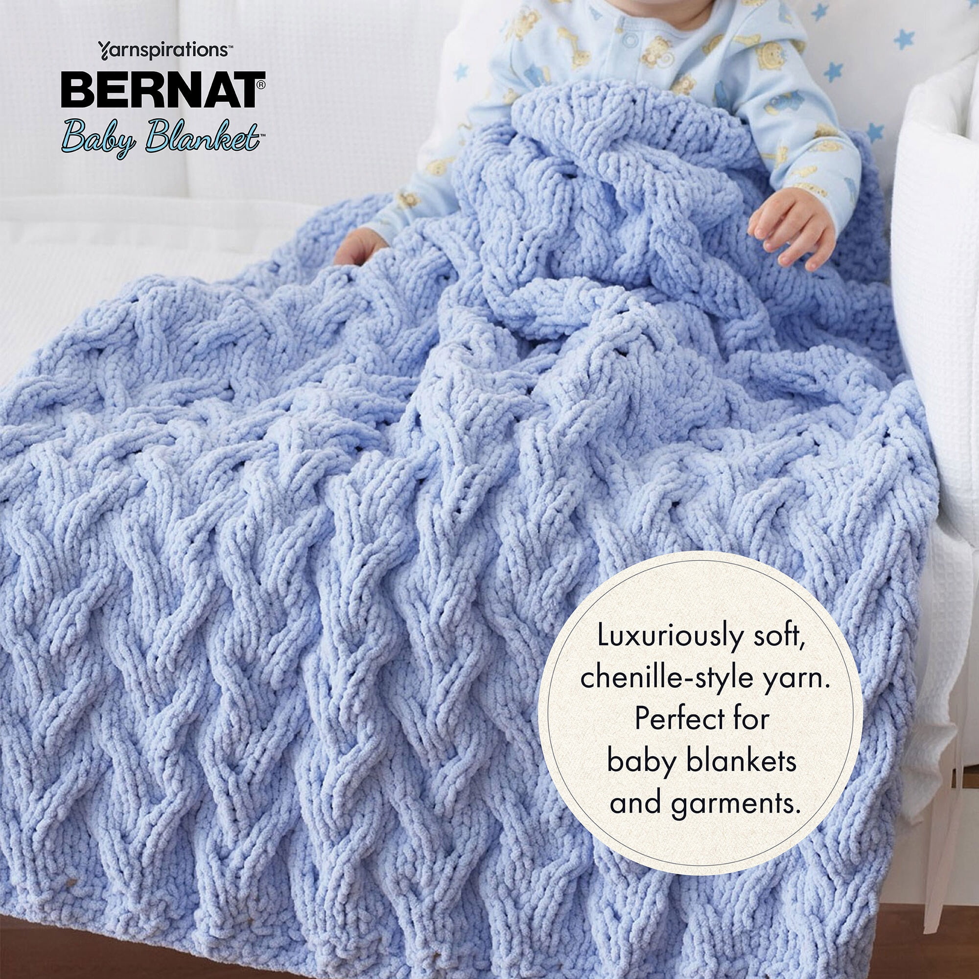 "Bernat® Fil Baby Cover™, Polyester #6 Super Volumineux, 10,5oz/300g, 220 Yards"