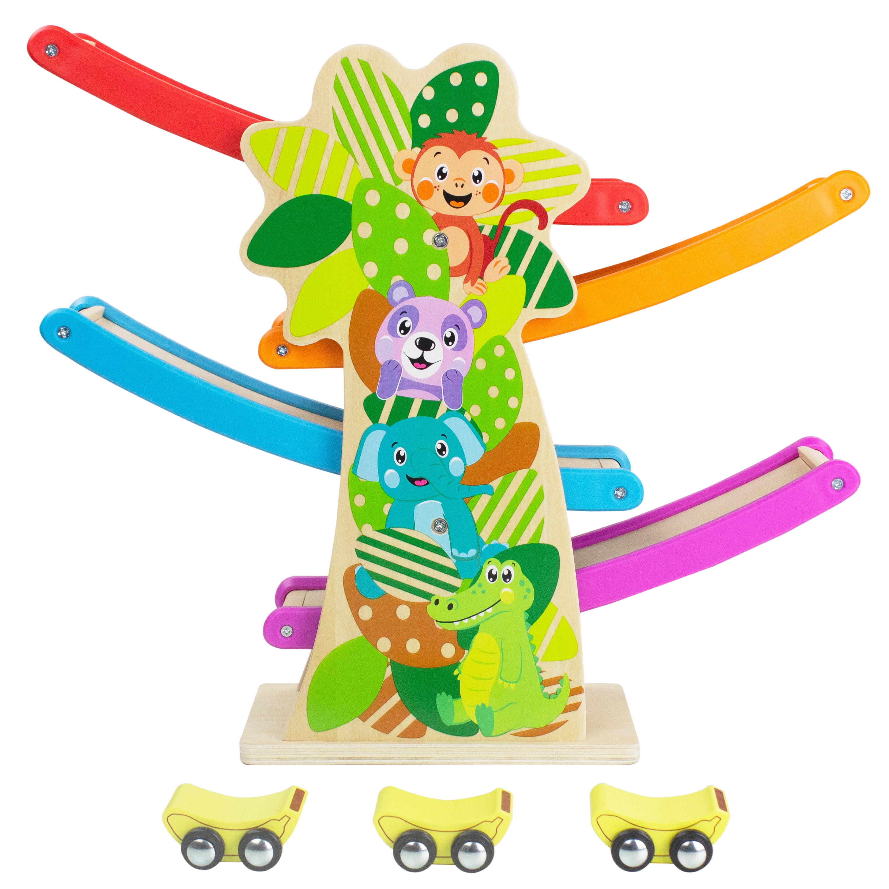 Coffret de course Spark Create Imagine avec arbres, voitures et circuits en bois (à partir de 18 mois)
