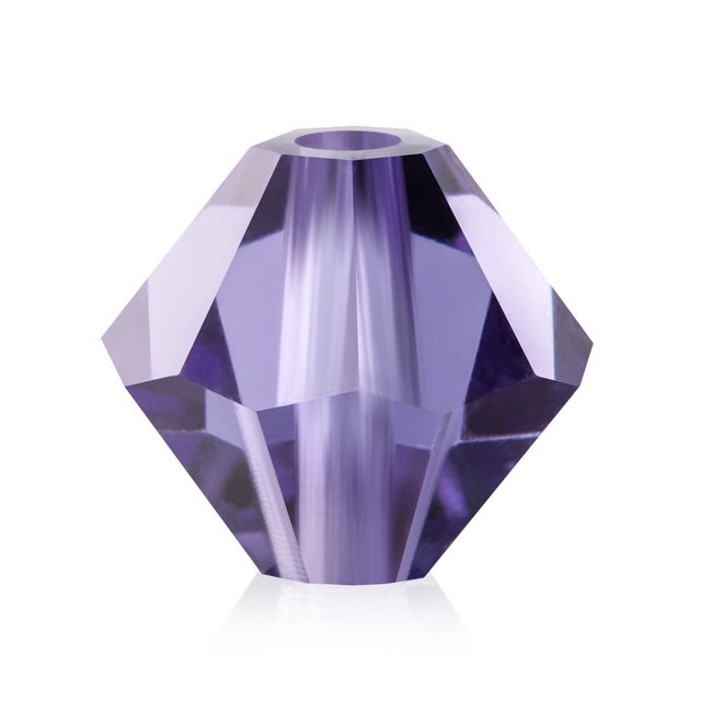 CHUANK 36-Pieces (6mm) Violet AB | Preciosa Crystal Glass Rondell Beads
