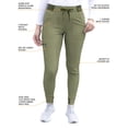 thumbnail image 4 of Adar Pro Movement Booster Scrub Set For Women - Sweetheart V-Neck Scrub Top & Yoga Jogger Scrub Pants, 4 of 7