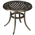 thumbnail image 1 of CoSoTower Table d'Appoint Ronde Extérieure Ф23.6 Pouces, Cadre en Aluminium Moulé, Table de Café pour Patio, Jardin, Balcon, Bronze, 1 of 7