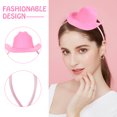 thumbnail image 3 of Pink Fashionable Mini Cowboy Hat Headband for Hair Use Made of Polyester Comfortable and Elastic, 3 of 8