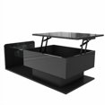 thumbnail image 5 of Table Basse - Cadre Piano Noir, Dessus en Verre, Éclairage Intelligent, 5 of 5