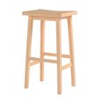 thumbnail image 4 of PJ Wood Classic 24'' Saddle Seat Kitchen Bar Stool, Natural (4 Pack), 4 of 9