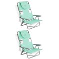 thumbnail image 1 of Ostrich Chaise de Pelouse d'Extérieur Pliable et Inclinable sur le Dos, Sarcelle (Lot de 2), 1 of 12