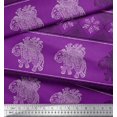 thumbnail image 2 of Soimoi Rayon Fabric Floral & Elephant Block Decor Fabric Printed Yard 42 Inch Wide, 2 of 3