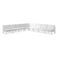 thumbnail image 1 of Meridian Furniture Nizuc Sectionnel Modulaire de Patio Extérieur Blanc, 1 of 9