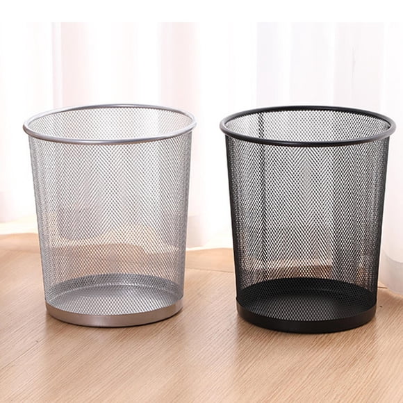 Dvkptbk Metal Meshround Garbage Can Trash Can Garbage Can Wastebaskets for Bathroom Bedroom Office Kitchen Small Space Living Trash Bin