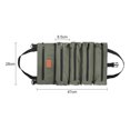 thumbnail image 3 of Canvas Roll-up Tool Bag, Multi-Purpose Tool Roll Pouch Tool Organizer with 5 Zipper Pockets Carrier, 3 of 8