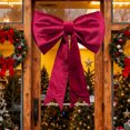 thumbnail image 1 of Large Flannel Christmas Bow for Tree Top Wreath and Gift Wrapping Decorative, 1 of 7