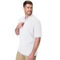 thumbnail image 4 of Hanes Mens FreshIQ X-Temp Pique Polo, S, White, 4 of 6