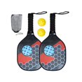 thumbnail image 2 of jinwen Wood Pickleball Paddles Kit Portable Beginner Racket for Child, Teens and Adults Red, 2 of 9