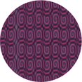 thumbnail image 1 of Ahgly Tapis Rond Lavable en Machine Intérieur Transitionnel Moyen Violet Rouge Rose, 3 Pieds Rond, 1 of 7