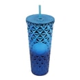 thumbnail image 1 of Tasse Réutilisable 710 800ml avec Couvercle et Paille Tasse à Boisson Froide avec Paille Tasse Transparente Double Couche Grande Capacité Tasse à Paille Portable Couvercle Perçage Verre Tasses à Café en Céramique avec Couvercles sous Vide, 1 of 8