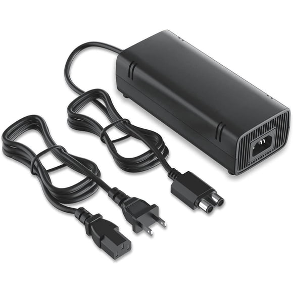 Power Supply for Xbox 360 Slim with Power Cord, [2022 Enhanced Quieter Version] AC Adapter Power Brick Replacement Charger for Xbox 360 Slim Console