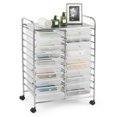 thumbnail image 3 of Topbuy 20-Drawers Rolling Storage Cart with Organizer Top Clear, 3 of 8