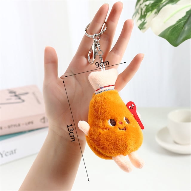 Fwttom Fast Food Keychains for Kids Cool Keychain Accessories Keychains for Boys and Girls Food Party Favors