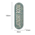 thumbnail image 4 of YAOMOBB Low Profile Laundry Mat Water Absorbent Floor Mat Laundry Room Letter Printed Non Slip Stain Resistant Bathroom Carpet, 4 of 7