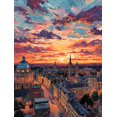 thumbnail image 1 of Qisvanset Sunrise Lake Reeds Canvas Print 12x16 Inch Hallway Decor, 1 of 8