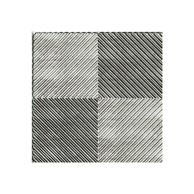 Fasade Quattro Crosshatch Silver Wall Panel Sample 12" x 12"