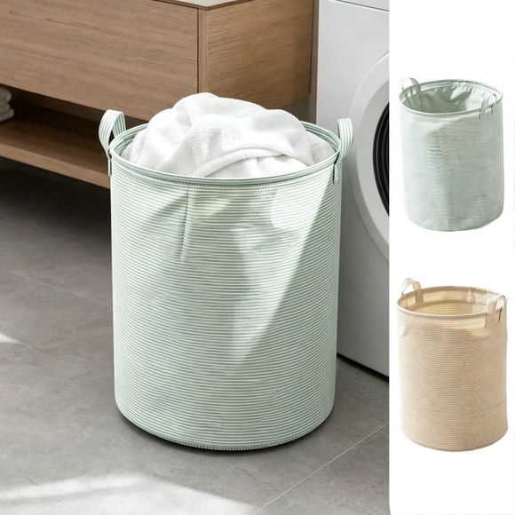 Vacemry 2Pcs Large Laundry Basket, Collapsible Fabric Dirty Clothes Hamper, Portable Storage Bin for Bedroom BathroomToysClothing Home Organization