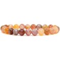 thumbnail image 1 of Bracelet Élastique Unisexe en Agate Botswana Rouge Naturelle Fait à la Main avec Perles Rondes de 8 mm, 1 of 4