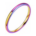 thumbnail image 1 of 2Mm Stainless Steel Smooth Ring Titanium Steel Couple Ring Jewelry Size 5-12, 1 of 9