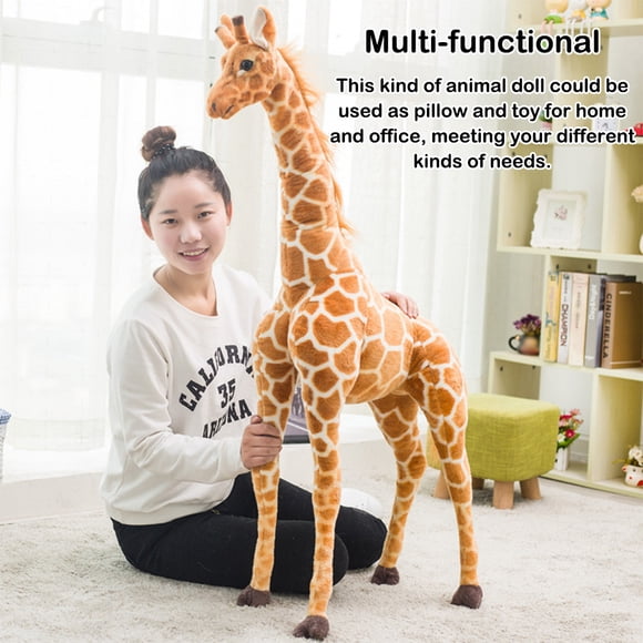 Giraffe Plush Toys Stuffed Animal Dolls Soft Home Realistic Animals Doll Girl Baby Present Prop Toy Room Decor Giraffe 45cm 0.28kg