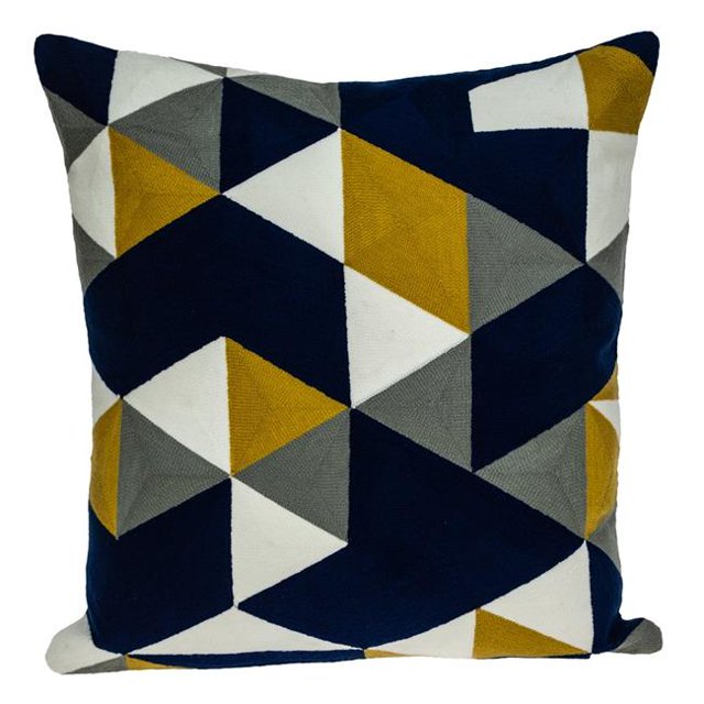 Parkland Collection PILH21080P Tringo Contemporary Multi-color-color Pillow Cover with Poly Insert