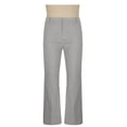 thumbnail image 4 of Xuniizn Mens Dress Pants, Solid Color Zipper Button Stretch Flared Pants with Pockets, Business Fashion Comfortable Formal Suit Trousers, 4 of 7