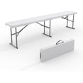 thumbnail image 2 of GloryStar 6 Foot Portable Folding Bench, HDPE Benchtop with Metal Frame & Carrying Handle for Indoor/Outdoor Picnic, Camping**, 2 of 8