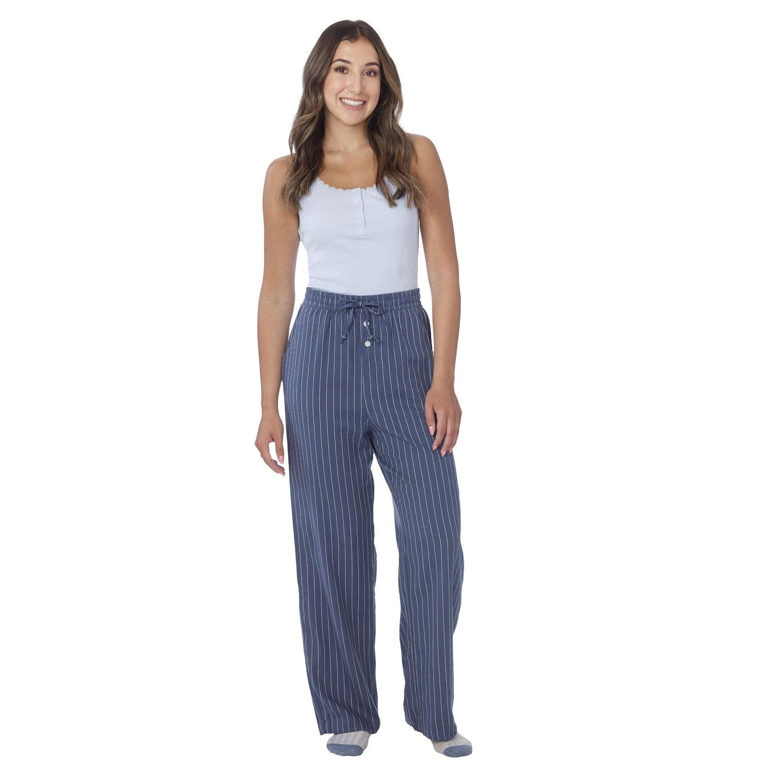 Secret Sleep Flannelette Pinstripe Pants