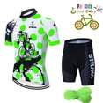 thumbnail image 1 of Summer KIDS Cycling jersey Wear Strap Suit Set Ropa with Gel Pad MTB Bicycle Children Child boys, 1 of 3