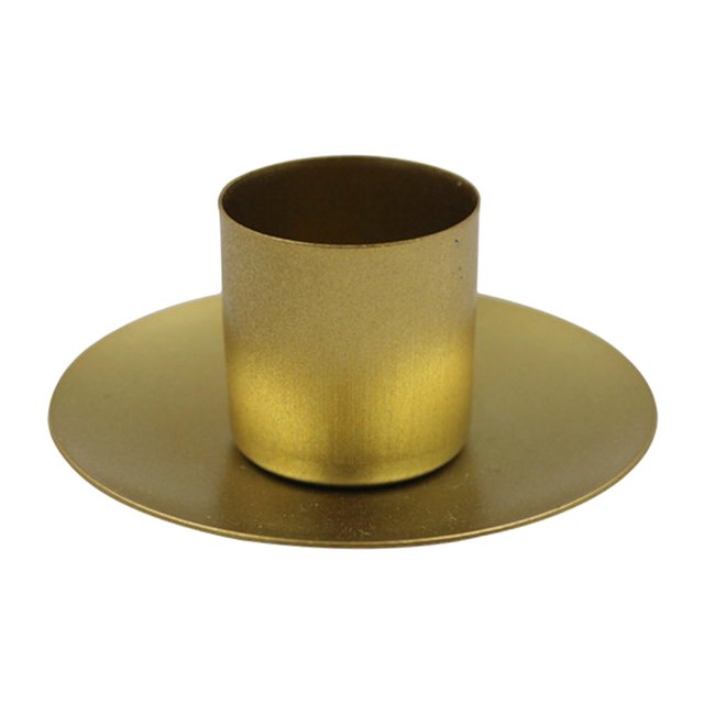 Thinsony Pillar Candle Holder Candlelight Home Decor Party for Dining Christmas Gold Small 1Set